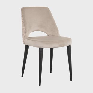 Richmond Eetkamerstoel 'Tabitha' Velvet en stof, kleur Khaki/Rose