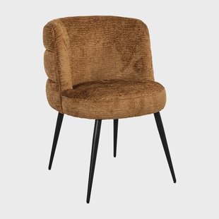 Richmond Eetkamerstoel 'Stella' Chenille, kleur Cognac