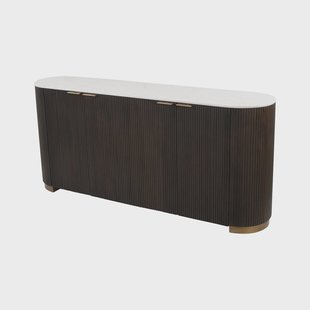 Richmond Dressoir 'Mayfield' Mangohout en marmer, 180cm