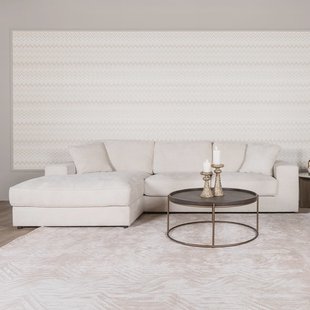 Richmond 2,5-zits Loungebank 'Santos' Links, Chenille, kleur Beige