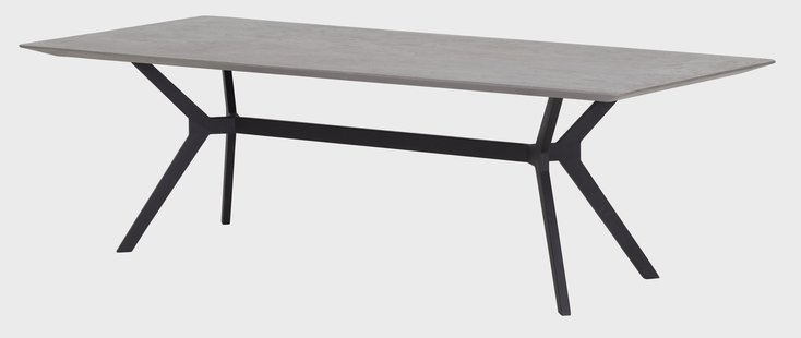 DTP Home Eettafel 'Novi' Mortex, 250 x 95cm, kleur Grijs