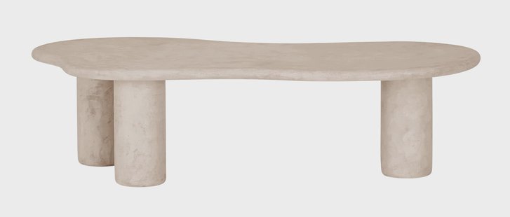 DTP Home Organische Salontafel 'Curva' Mortex, 130 x 69cm, kleur Zand