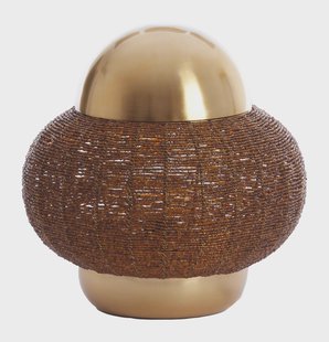 Light & Living Tafellamp 'Cetara' Kralen, 33cm, kleur Bruin/Brons