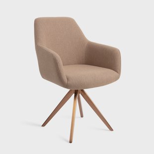 Jesper Home Eetkamerstoel 'Hiroo' Draaibaar, Turn Rose, kleur Whisper Wheat