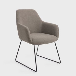 Jesper Home Eetkamerstoel 'Hiroo' Slide Black, kleur Foggy Fusion