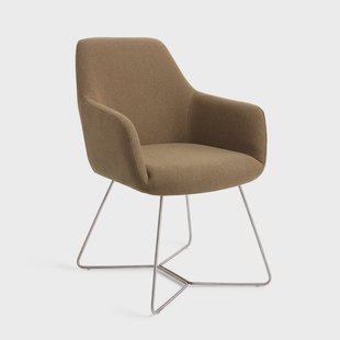 Jesper Home Eetkamerstoel 'Hiroo' Beehive Steel, kleur Willow