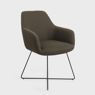 Jesper Home Eetkamerstoel 'Hiroo' Cross Black, kleur Jungle Jewel