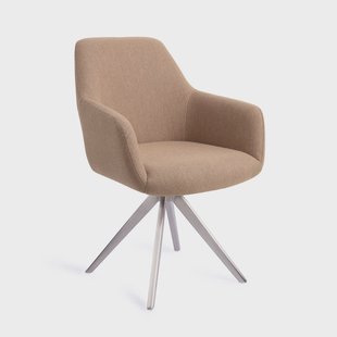 Jesper Home Eetkamerstoel 'Hiroo' Draaibaar, Turn Steel, kleur Whisper Wheat