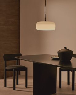 Kave Home Hanglamp 'Reig' Glas, 38cm, kleur Beige