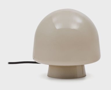 Kave Home Tafellamp 'Reig' Glas, 20cm, kleur Beige