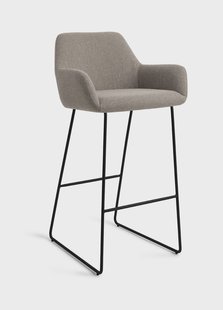 Jesper Home Barkruk 'Hiroo' Slide Black, kleur Foggy Fusion (zithoogte 75cm)