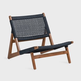 Jesper Home Outdoor Fauteuil 'Kuwana' Amber Teakhout, kleur Indigo
