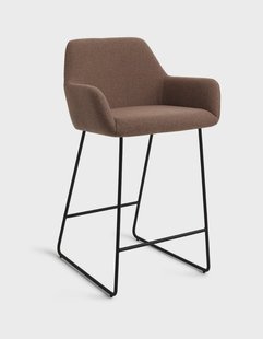 Jesper Home Barkruk 'Hiroo' Slide Black, kleur Rustic Rye (zithoogte 65cm)