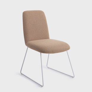 Jesper Home Eetkamerstoel 'Taiwa' Slide White, kleur Whisper Wheat