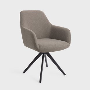 Jesper Home Eetkamerstoel 'Hiroo' Draaibaar, Turn Black, kleur Foggy Fusion