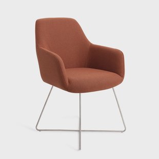 Jesper Home Eetkamerstoel 'Hiroo' Cross Steel, kleur Hearth Harmony