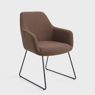 Jesper Home Eetkamerstoel 'Hiroo' Slide Black, kleur Rustic Rye