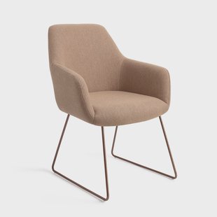 Jesper Home Eetkamerstoel 'Hiroo' Slide Rose, kleur Whisper Wheat