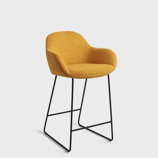 Jesper Home Barkruk 'Kushi' Slide Black, kleur Sweet Corn (zithoogte 67cm)