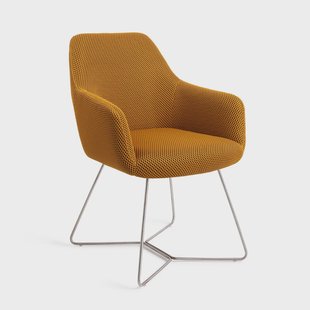 Jesper Home Eetkamerstoel 'Hiroo' Beehive Steel, kleur Groovy Garam