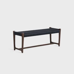 Jesper Home Bankje 'Kuwana' Espresso Teakhout, kleur Indigo