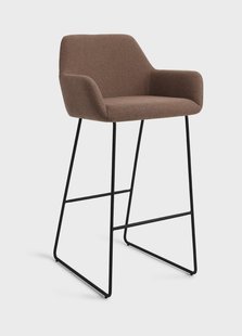 Jesper Home Barkruk 'Hiroo' Slide Black, kleur Rustic Rye (zithoogte 75cm)