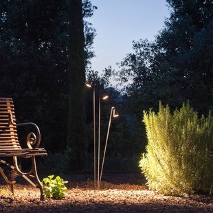 Vibia LED buiten vloerlamp Brisa, 1-lamp, bruin