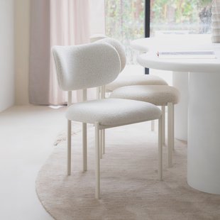 By-Boo Eetkamerstoel 'Daybreak' Bouclé, kleur Beige