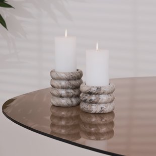 By-Boo Kaarshouder 'Paloma' Marmer, Set van 2 stuks