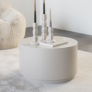 By-Boo Ronde Salontafel 'Mesita' 60cm metaal, kleur Taupe