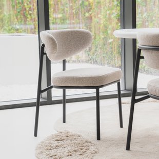 By-Boo Eetkamerstoel 'Jari' kleur Beige