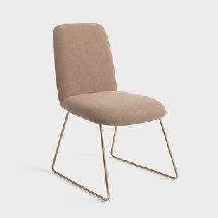 Jesper Home Eetkamerstoel 'Taiwa' Slide Gold, kleur Whisper Wheat