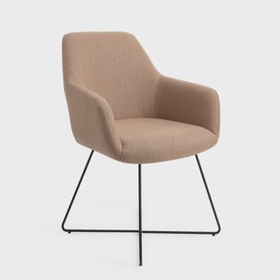 Jesper Home Eetkamerstoel 'Hiroo' Cross Black, kleur Whisper Wheat