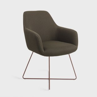 Jesper Home Eetkamerstoel 'Hiroo' Cross Rose, kleur Jungle Jewel