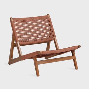 Jesper Home Outdoor Fauteuil 'Kuwana' Amber Teakhout, kleur Cinnamon