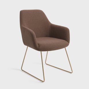 Jesper Home Eetkamerstoel 'Hiroo' Slide Gold, kleur Rustic Rye