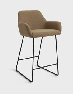 Jesper Home Barkruk 'Hiroo' Slide Black, kleur Willow (zithoogte 67cm)