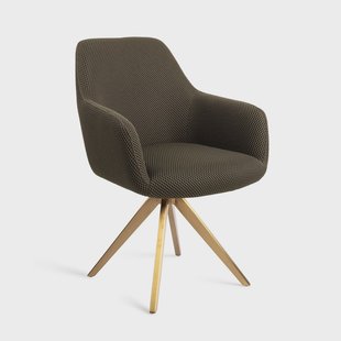 Jesper Home Eetkamerstoel 'Hiroo' Draaibaar, Turn Gold, kleur Jungle Jewel