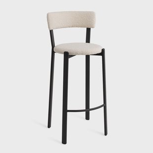 Jesper Home Barkruk 'Obu' Bouclé, kleur Icing on the Cake (zithoogte 75cm)