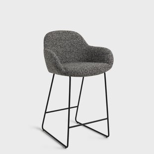 Jesper Home Barkruk 'Kushi' Slide Black, kleur Skyfall (zithoogte 67cm)