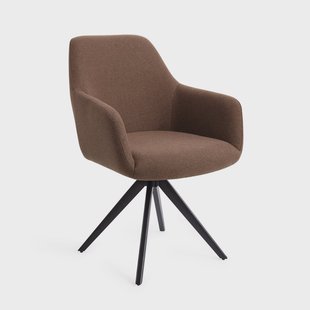 Jesper Home Eetkamerstoel 'Hiroo' Draaibaar, Turn Black, kleur Rustic Rye