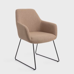 Jesper Home Eetkamerstoel 'Hiroo' Slide Black, kleur Whisper Wheat