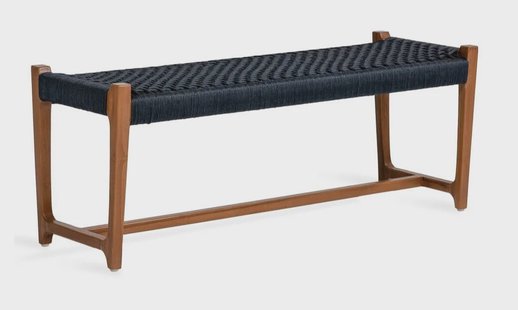 Jesper Home Bankje 'Kuwana' Amber Teakhout, kleur Indigo