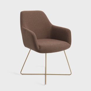 Jesper Home Eetkamerstoel 'Hiroo' Cross Gold, kleur Rustic Rye