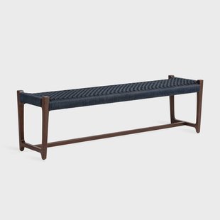 Jesper Home Bankje 'Kuwana' Espresso Teakhout, kleur Indigo