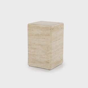 Eleonora Bijzettafel 'Donta' Travertin, 30 x 30cm