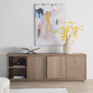 Eleonora Dressoir 'Helsinki' Eiken, 200cm, kleur Lichtbruin