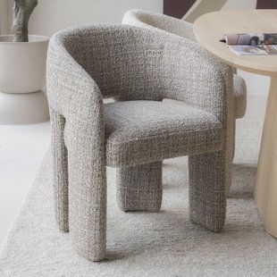 Eleonora Eetkamerstoel 'Hamilton' Grove Bouclé, kleur Taupe