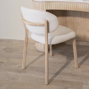 Eleonora Eetkamerstoel 'Mikky' kleur Beige/Naturel