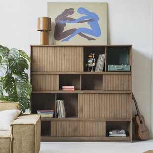 Eleonora Boekenkast 'Milo' Eiken, 173 x 180cm, kleur Bruin